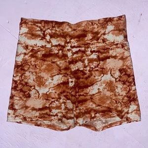 Ultra Flirt, spandex, white and copper/salmon colored